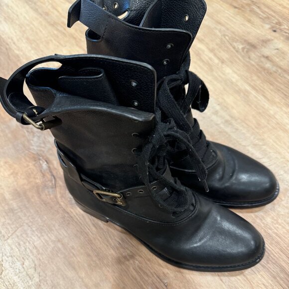 Chloe Combat Boots - Picture 1 of 9